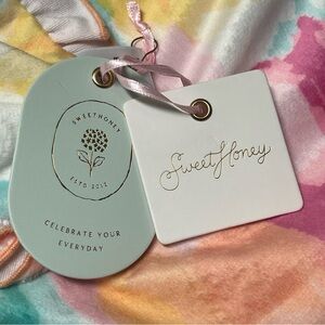 NWT SweetHoney Rainbow Splash Baby Blanket Minky Soft Gift